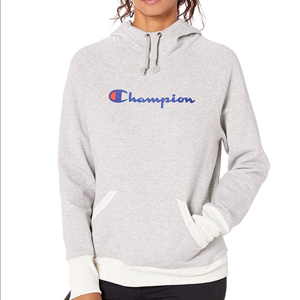 Champion Women’s Fleece Pullover Grey Hoodie